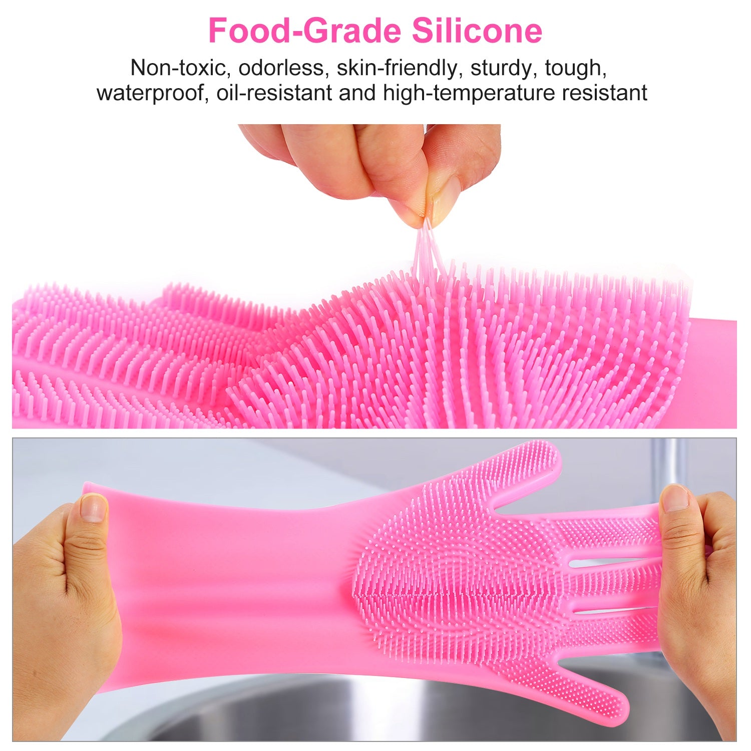 Silicone Pet Grooming Gloves