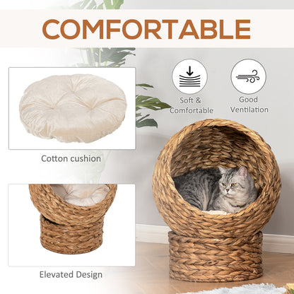 Braided Banana Leaf Cat Bed