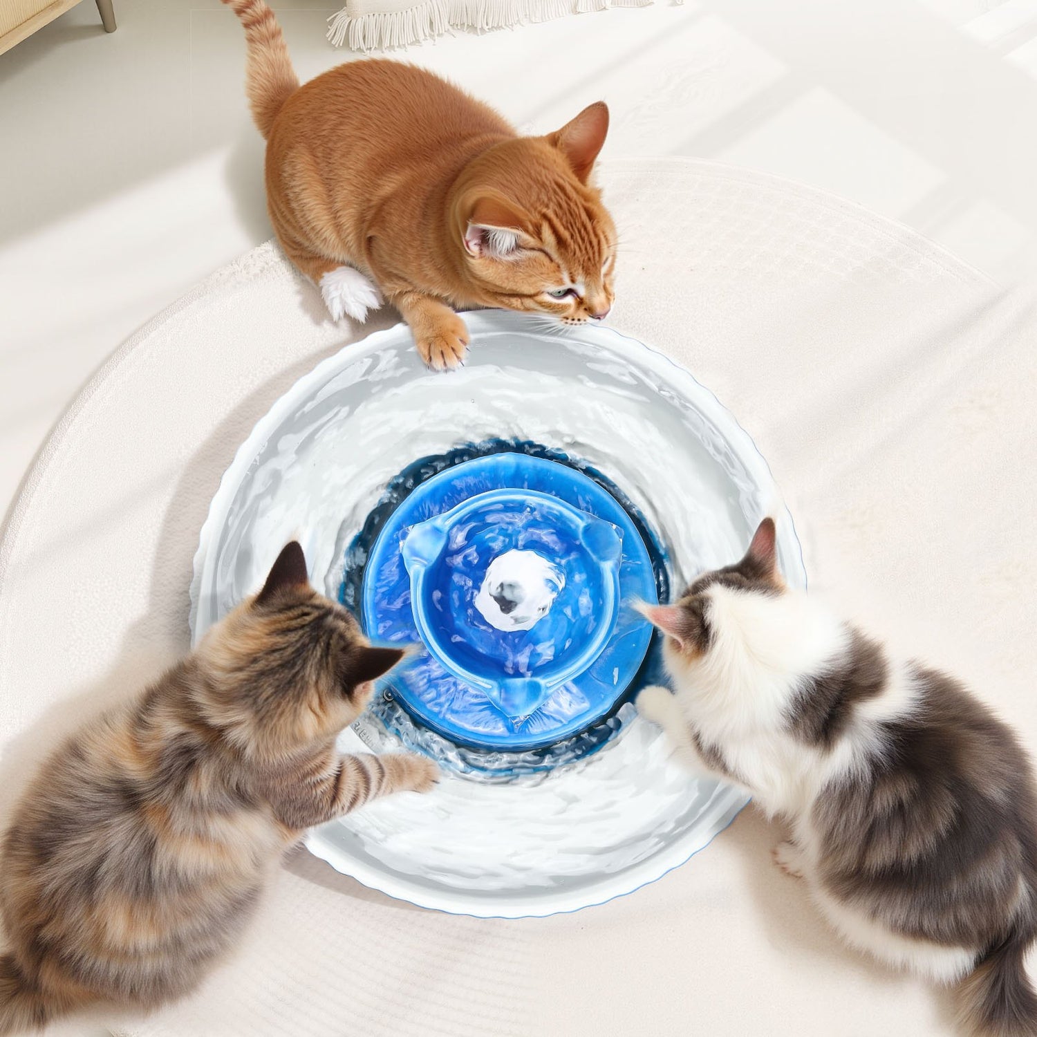 Ceramic Cat Water Fountain