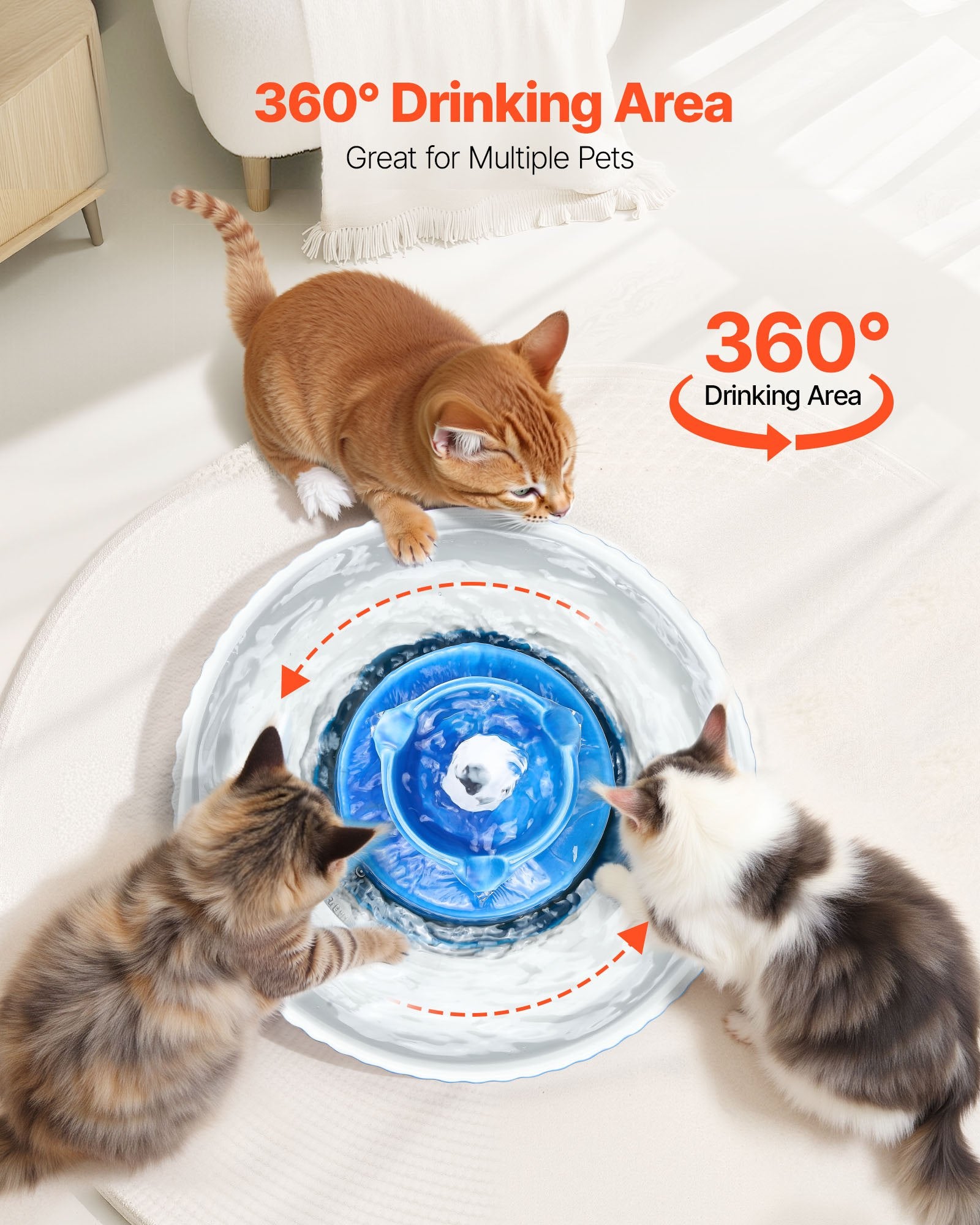 Ceramic Cat Water Fountain