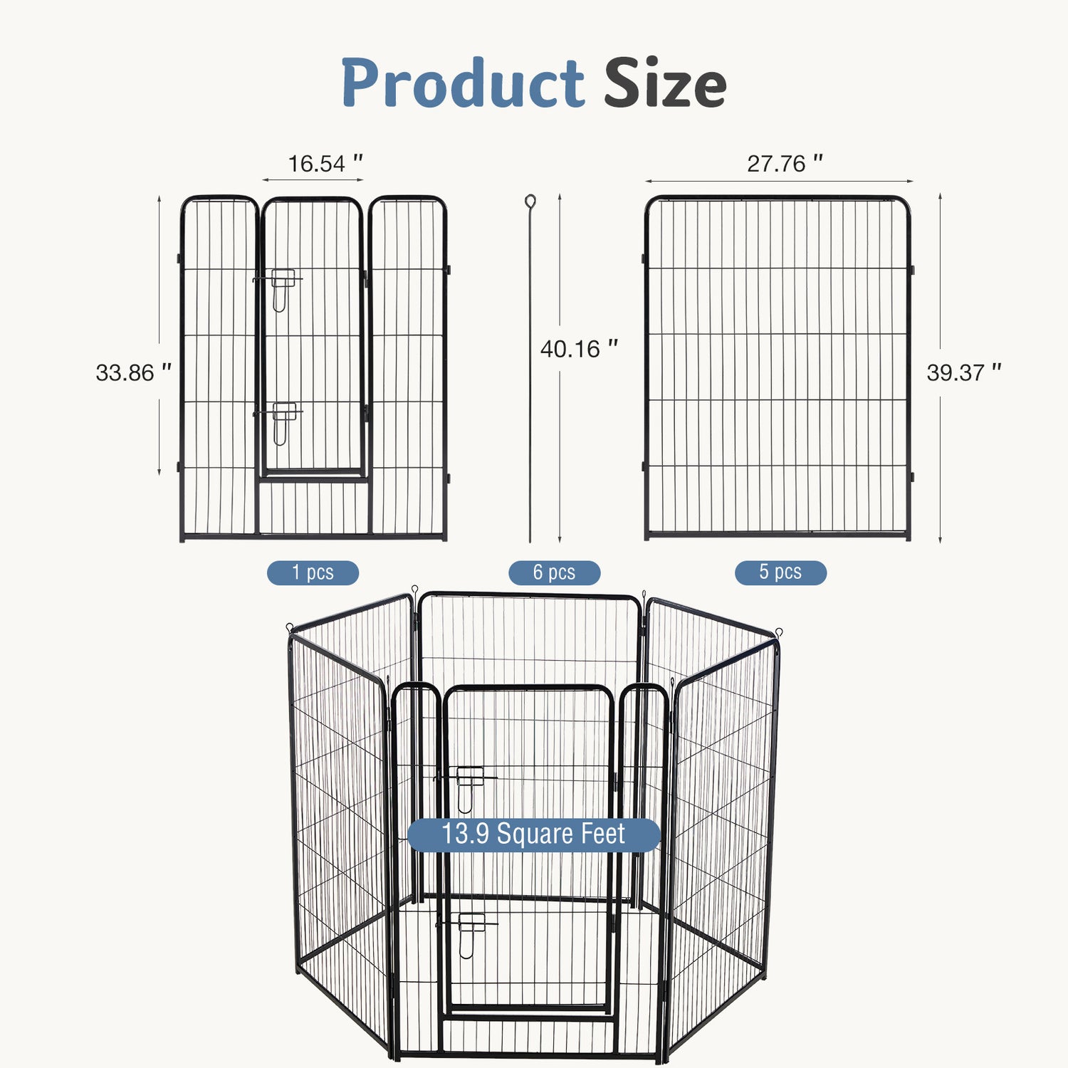 Foldable Metal Dog Fence