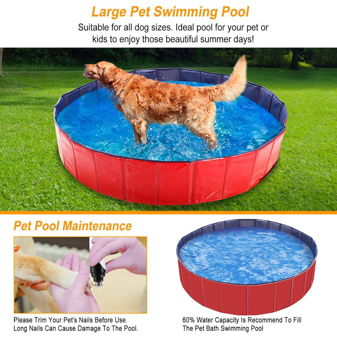 Foldable Dog Swimming Pool