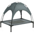 Elevated Dog Bed with Removable Canopy Gray