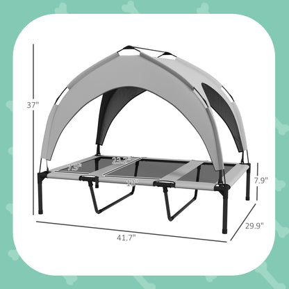 Elevated Dog Bed with Canopy Outdoor Cot