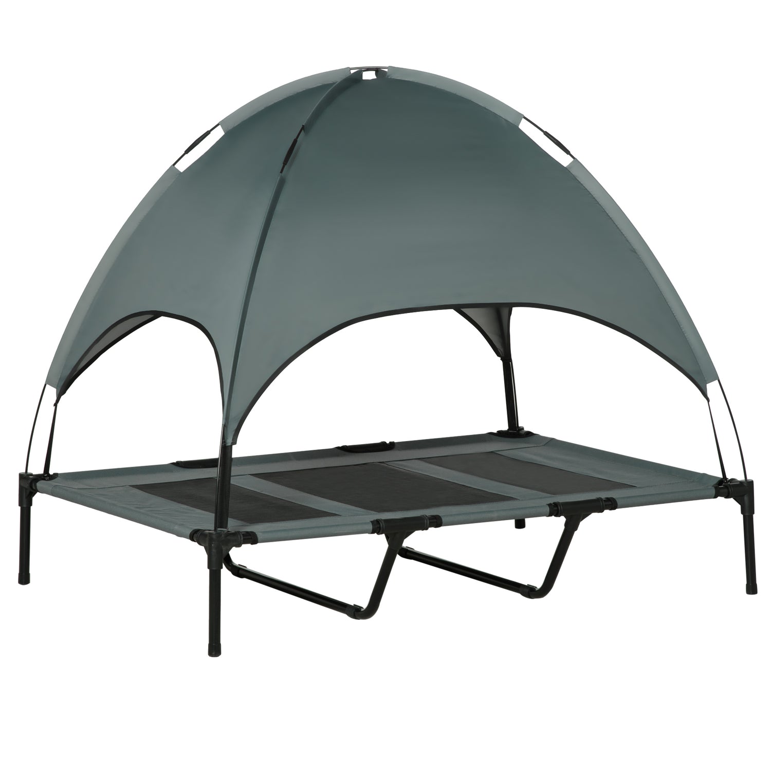 Elevated Portable Dog Cot with UV Canopy