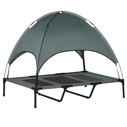 Elevated Portable Dog Cot with UV Canopy
