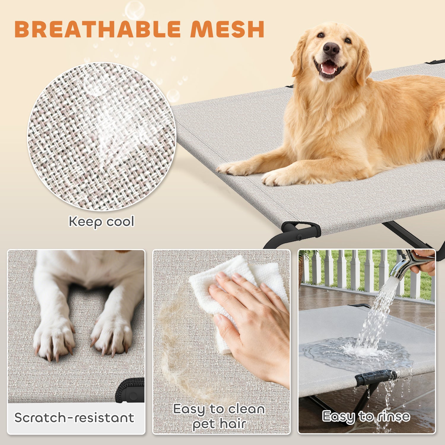 Elevated Dog Bed for Large Breeds