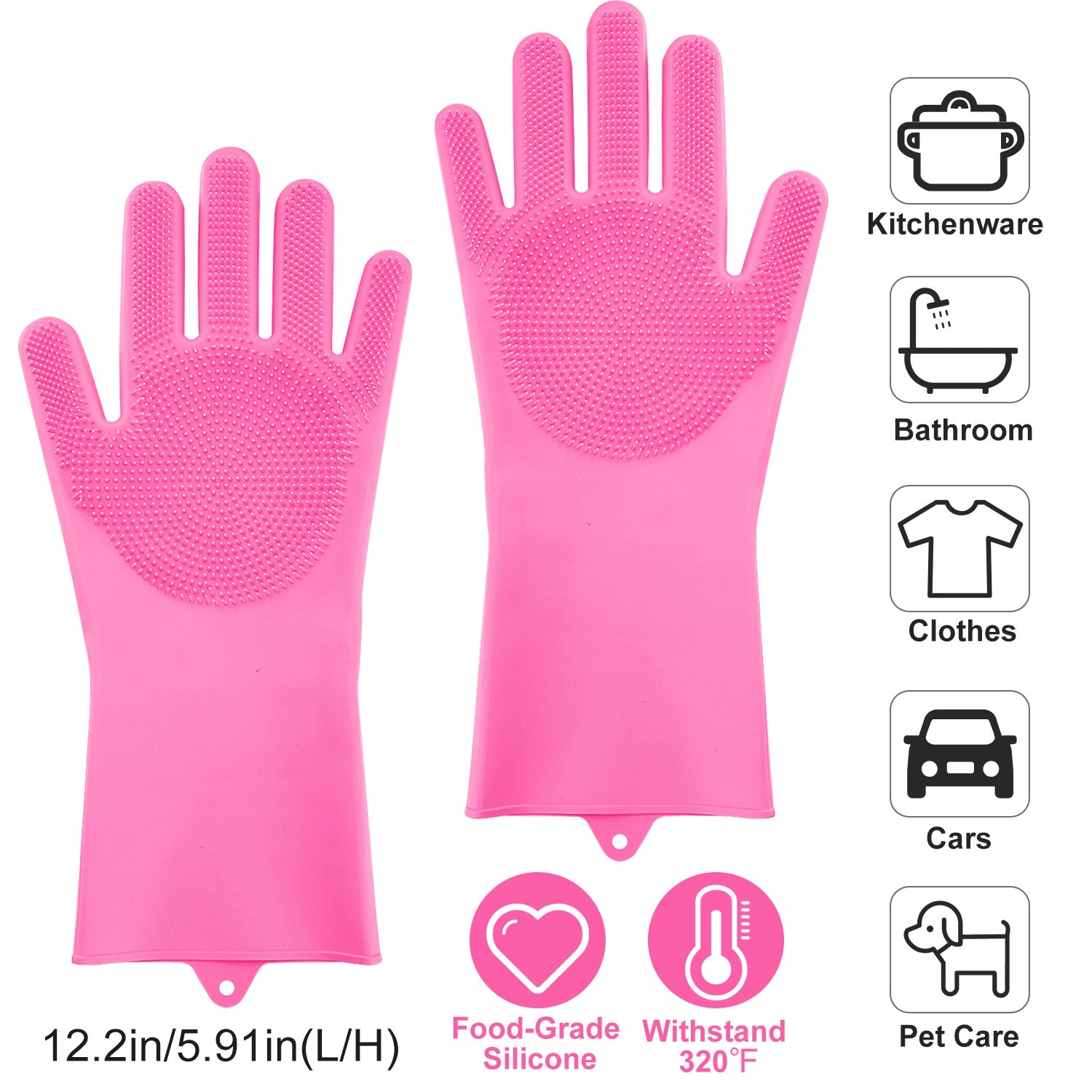 Silicone Pet Grooming Gloves