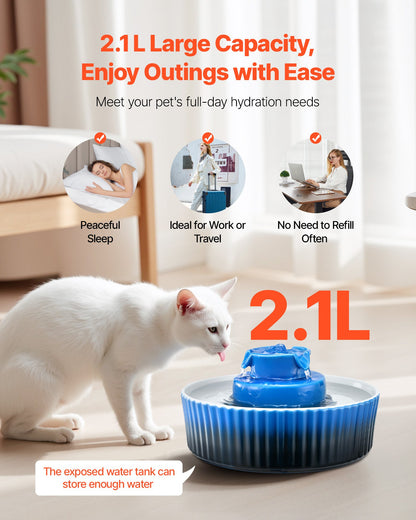 Ceramic Cat Water Fountain