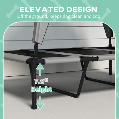 Elevated Dog Bed with Canopy Outdoor Cot