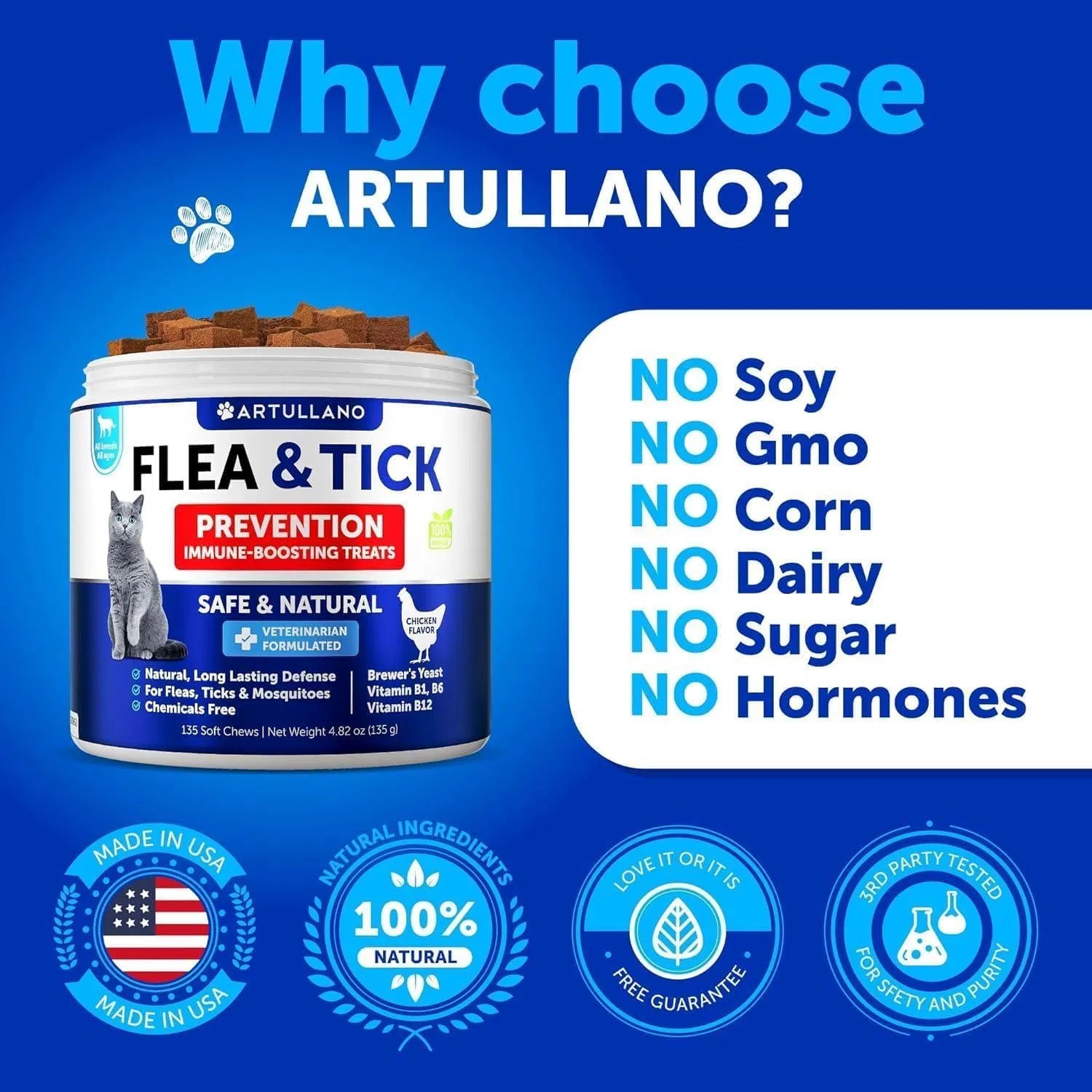 Natural Flea &amp; Tick Cat Chews
