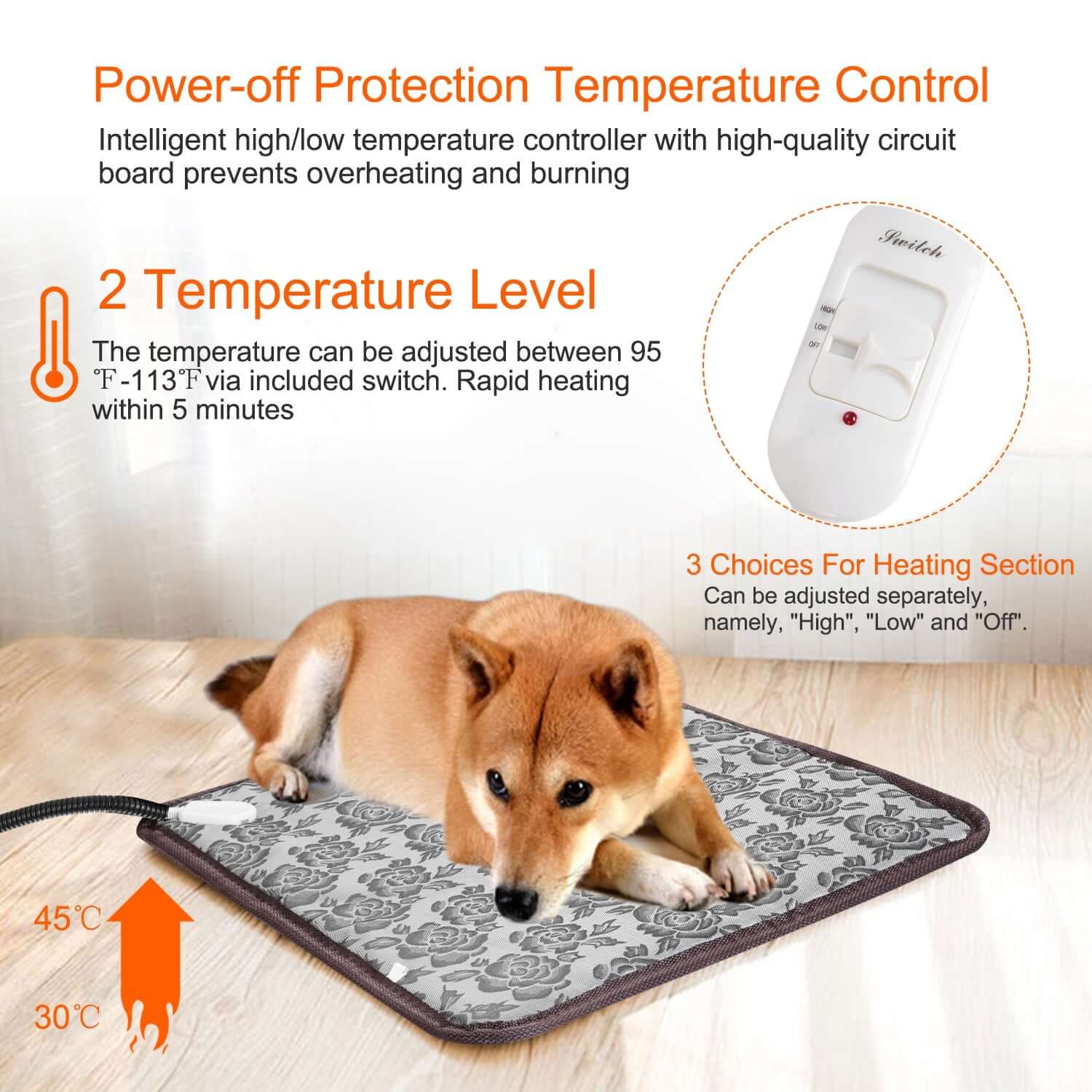Electric Pet Heating Pad for Dogs
