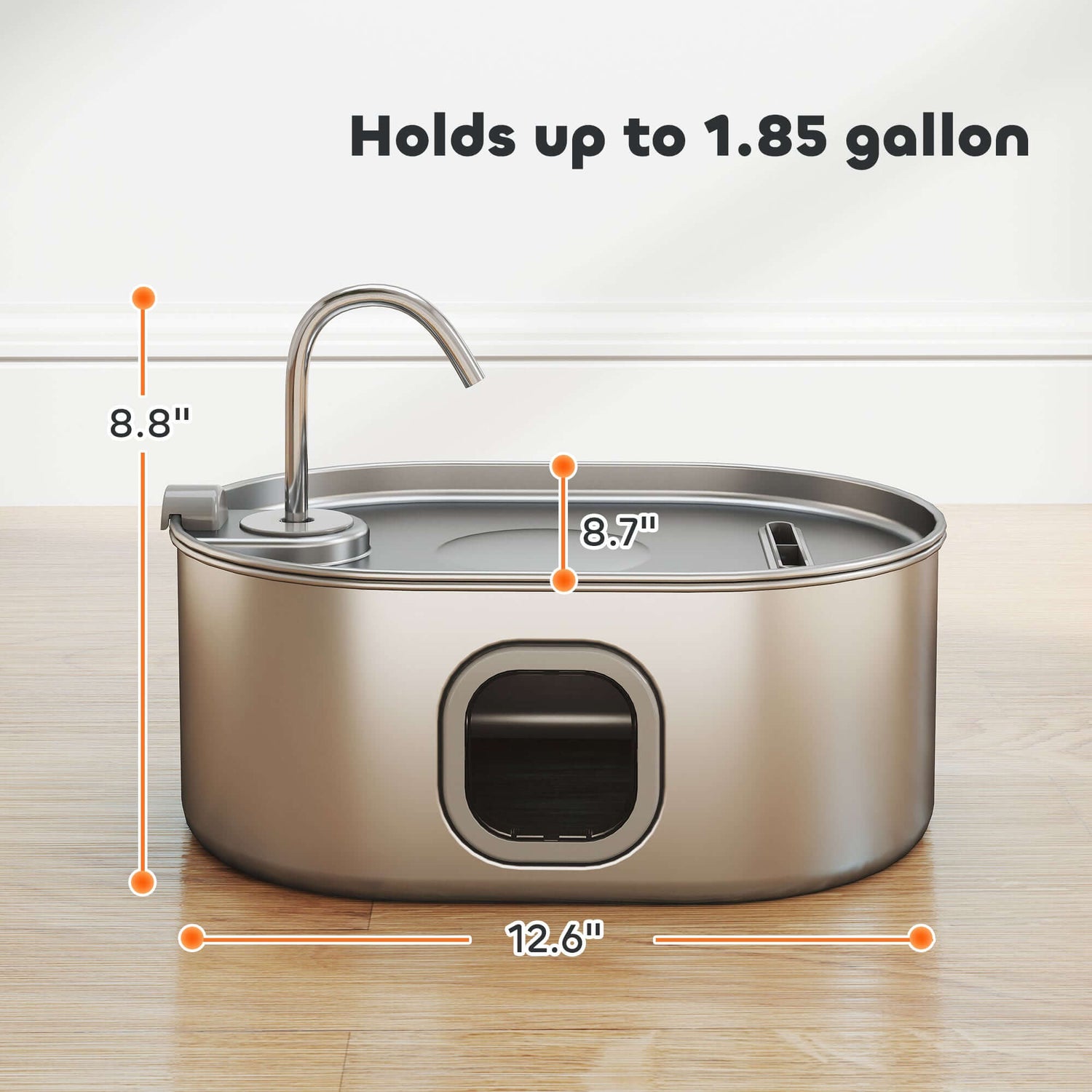 Stainless Steel Cat Fountain 7L