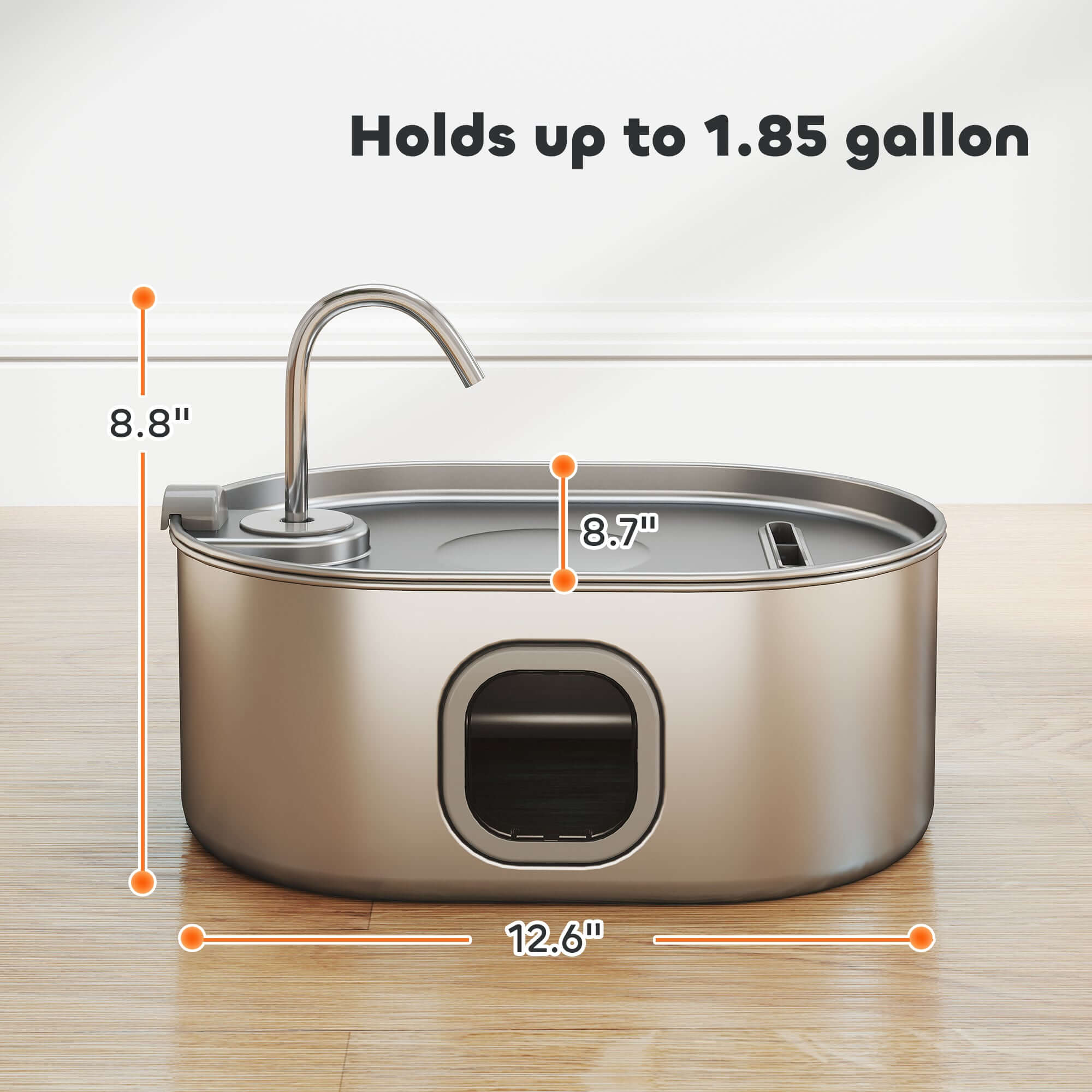 Stainless Steel Cat Fountain 7L