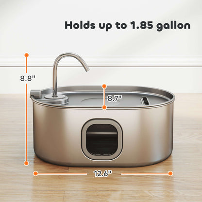 Stainless Steel Cat Fountain 7L