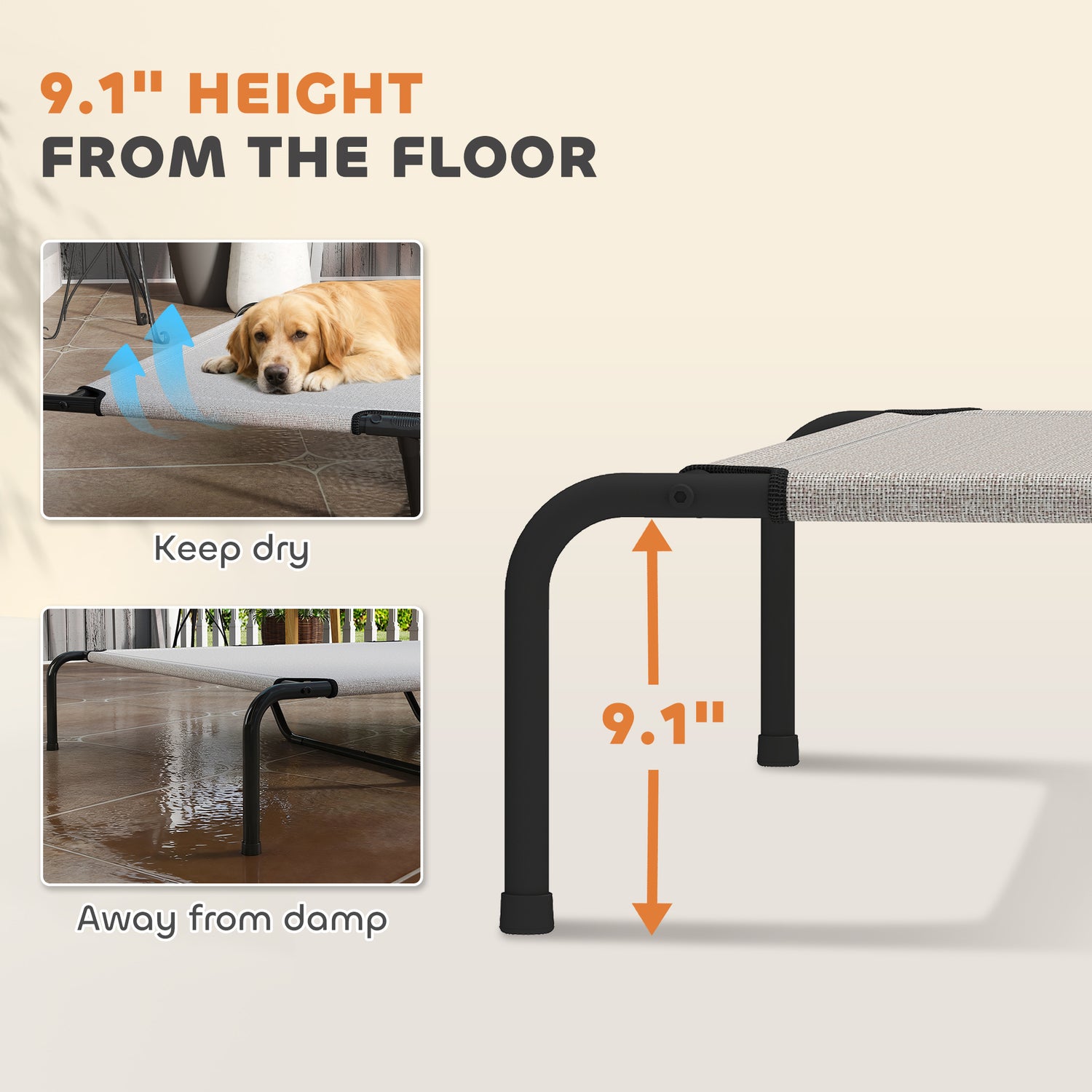 Elevated Dog Bed for Large Breeds